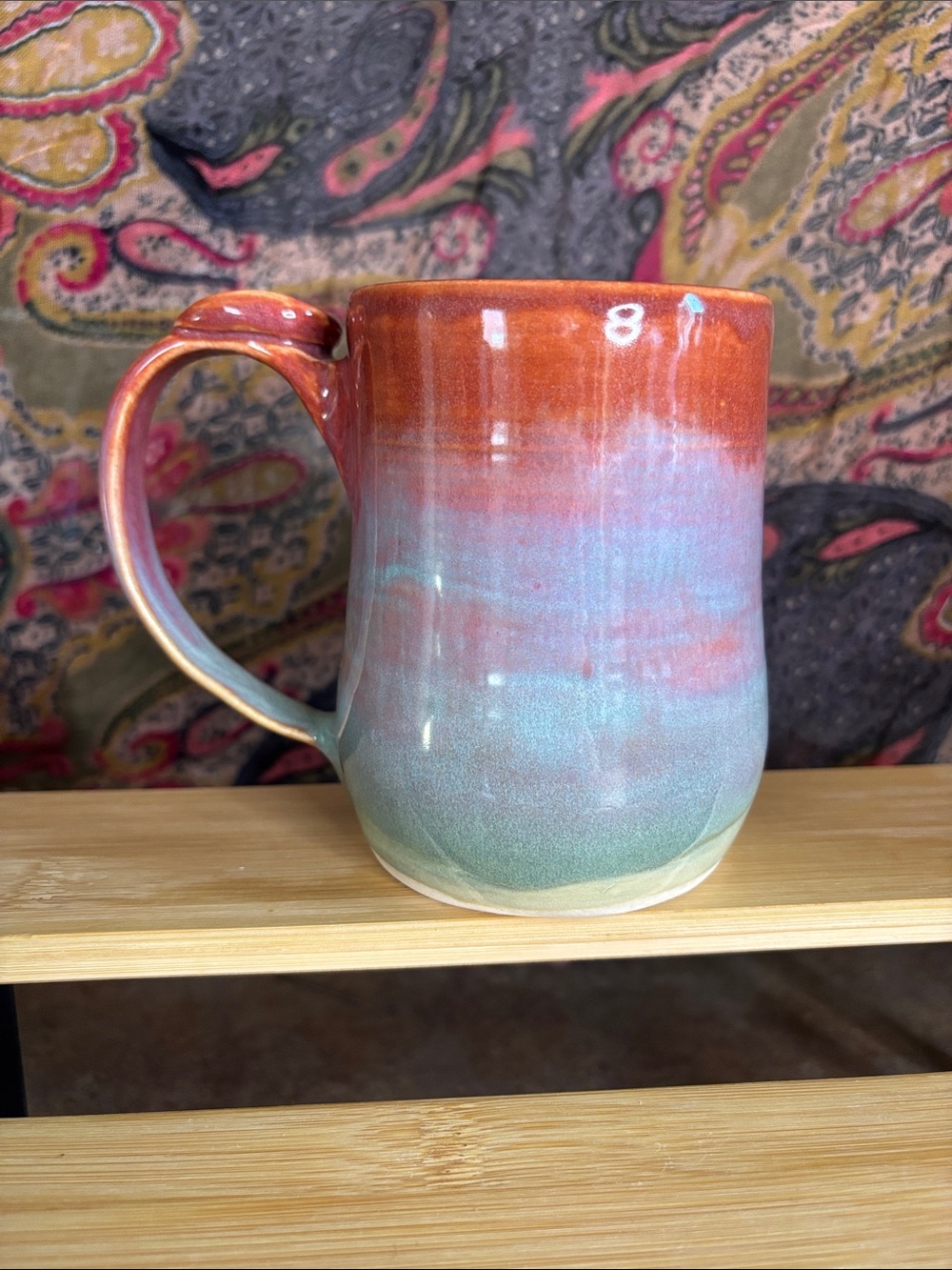 Dreamsicle tulip mug with gem